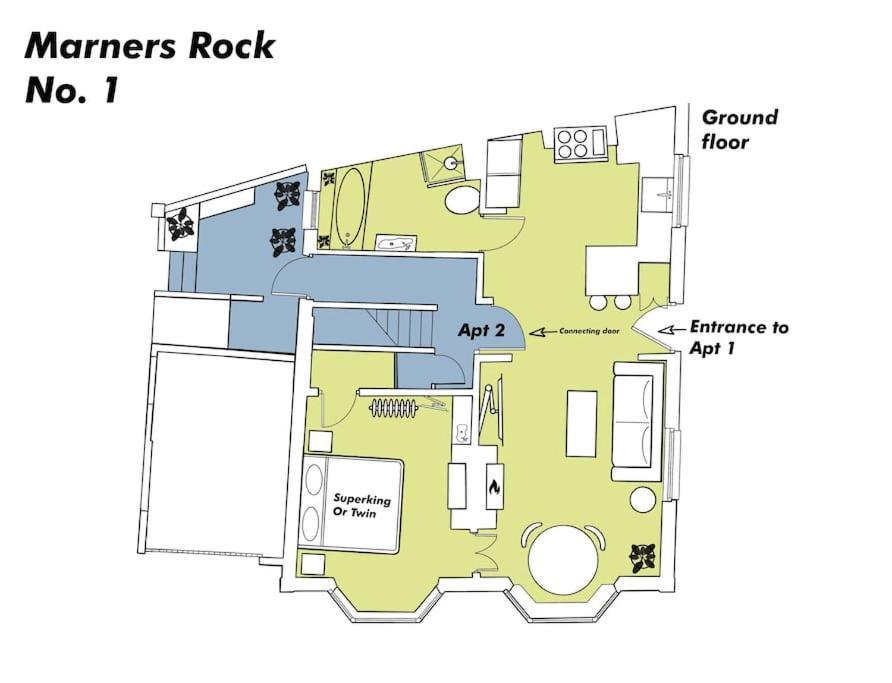 Marners Rock No 1 Apartment Fowey Exterior foto